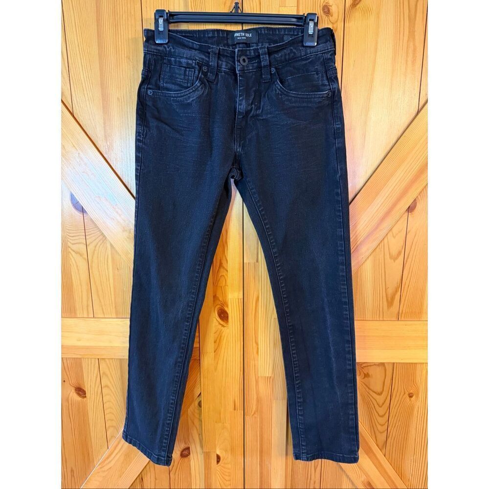 Kenneth Cole Men’s Slim Fit Distressed Black Jeans READ Size 28x30 (7303)